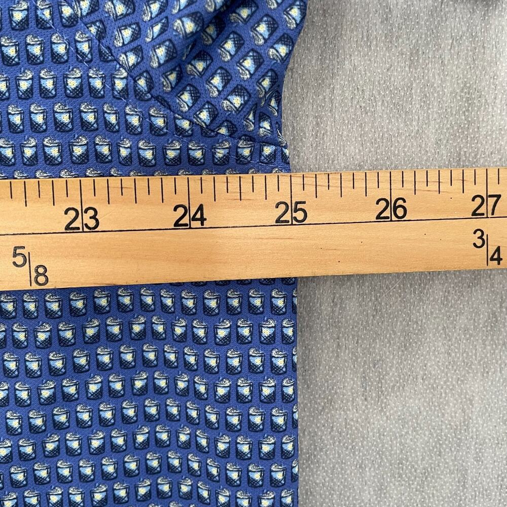 Peter Millar Adult XL Blue Polo All Over Print Palma Ceia Golf Club Logo Mens - Picture 8 of 11